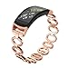Produktbild Sansung Gear Fit 2 / Gear Fit 2 Pro Armband Metall, MMLC Edelstahl-Armband Smart Watch Band-Bügel (Rose Gold)