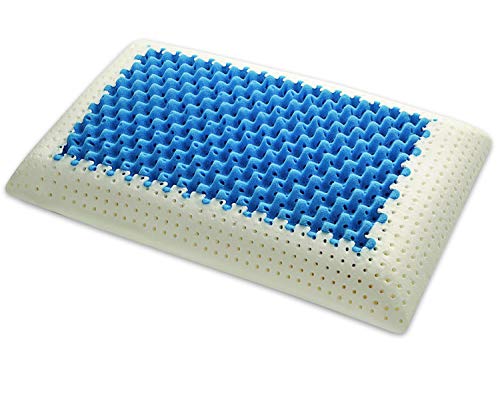 Marcapiuma - Memory Nackenstützkissen - Blue AIR Massage - Ultra atmungsaktives Teil - 100% Baumwolle Bezug - Orthopädische Kissen visco Kopfkissen Memory Schaum - MEDIZINPRODUKT - Made in Italy