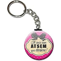 Je suis une ATSEM qui déchire Porte clés chaînette 38mm ( Idée Cadeau Fin d'année Scolaire École Noël Remerciement )