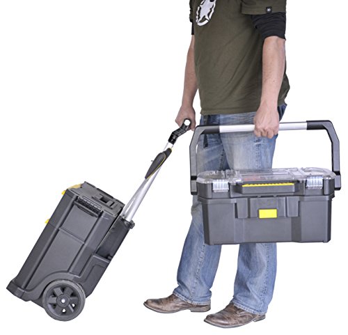 Stanley Rollende Werkstatt 2in1, 19″ Werkzeugtrage mit Organizer, Schublade, Teleskopgriff, aus Kunststoff, STST1-79231 - 11