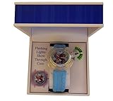 Disney Kids' FZN3564 Frozen Anna & Elsa Flashing Blue Watch