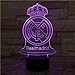 WoloShop Lampara LED Real Madrid Cambia Color USB Luz Nocturna