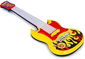 beecow Kids Guitar Rockband for Your Upcoming Superstar by sceva,Battery Operated Music and Lights Rock Band Guitar for Kids (Multi Color) Your Kids Will Have Fun