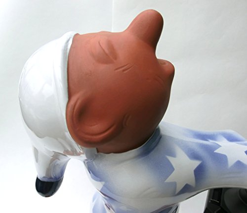 Schlafwandler XL, im Sternenhemd mit Solarlaterne, 58 cm hoch Firstfigur Dachschmuck - 2