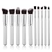 10pcs Makeup Brushes Set Foundation Eyeshadow Brushes (White)