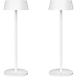 K-Bright 2 pezzi Lampada da tavolo, Luce calda Colore 3000K, Impermeabile IP54 lampade da tavolo senza fili, Ideale per cene 