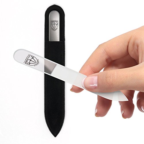 THREE SWORDS • CRYSTAL GLASS NAIL FILE for natural and artificial nails • durable - washable • finest quality • 11,5 cm
