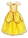 Produktbild JerrisApparel Belle Kleider Kostüm Party Schick Ankleiden für Prinzessin Mädchen (Gelb 2, 7 Jahre)