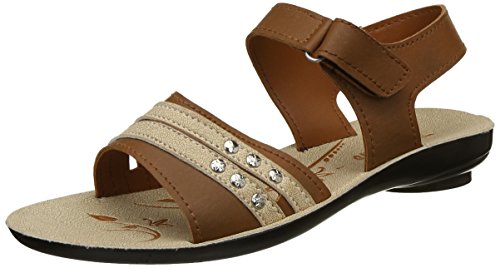 Earton Women's Brown Fashion Sandals - 6 UK/India (39 EU)(ORIFWSH-936)