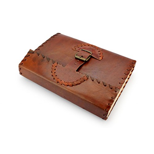 A P  Donovan - Leder Notizbuch mit Riemenverschluss  als Organizer  Kalender-Buch leer  Braun in Reise-Tagebuch Leder DIN A5