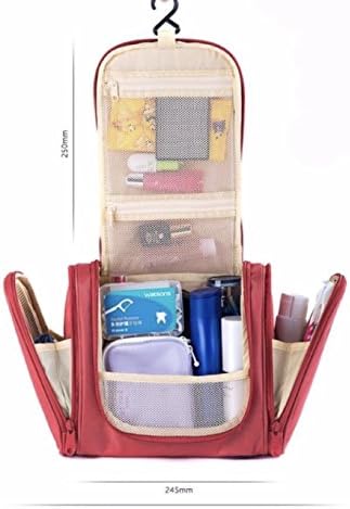 Holar Hanging Toiletry Bag Organizer Waterproof Exquisite Travel Cosmetic Bag for Men and Women (Red)