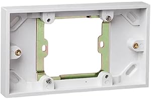 CYBER ONLINE SALES LTD Pattress Box Conversion 1 Gang - 2 Gang 16mm, Back Box Double Mounting for Electrical Sockets
