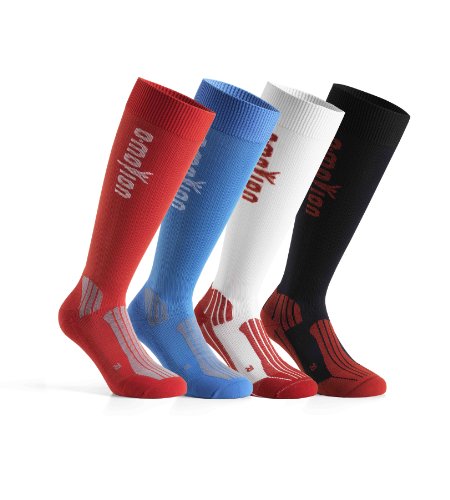 O-motion professional Kompressions-Kniestrümpfe, Schuhgröße 43-46, Umfang XL, Weiß - 2