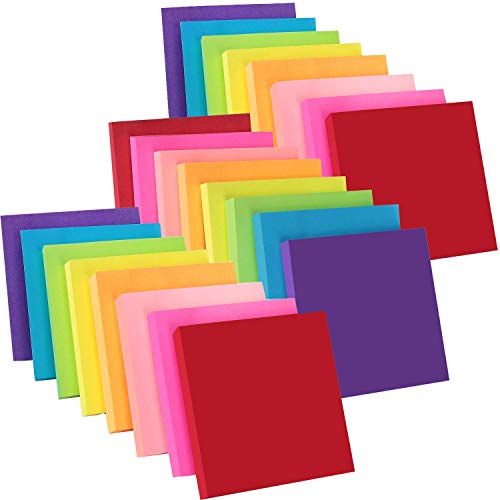 ZCZN 8 couleurs Feuillets autocollants Sticky Notes, 76 x 76 mm, 100 feuilles/Pad Self-sticky Notes, 24 pads