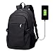 Produktbild Laptop Rucksack 12-16 Zoll mit USB-Ladeanschluss und Anti-Diebstahl Lock für Herren Arbeit, Wasserdicht, Kapazität 36-55L LANSKIRT (Schwarz)