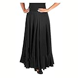 Falda flamenca larga. Con vuelo, de color negro. Material Poliéster. Utiliza las siguientes medidas para guiarte en la selección de tallas (atención, las medidas son longitudes, no contornos): Talla 2 años: largo 50 cm, cintura 19-31 cm | Talla 4 años: largo 60 cm, cintura 21-34 cm Talla 6 años: largo 63 cm, cintura 24-37 cm | Talla 8 años: largo 72 cm, cintura 26-40 cm Talla 10 años: largo 77 cm, cintura 28-43 cm | Talla 12 años: largo 80 cm, cintura 30-45 cm