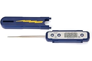 Comark Kitchen Cooking and Dishwasher Thermometer with Probe Cover, Blue, Range: -20 to +200°C, Dishwasher Safe, Waterproof, Hot and Cold Temperature Thermometer, Food Grade Thermometer, CF992