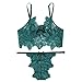 Produktbild Clacce Split Dessous Sexy Dessous Set Damen Spitze Reizwäsche Unterwäsche Spitzen-BH Ouvert und Slip und Strumpfband