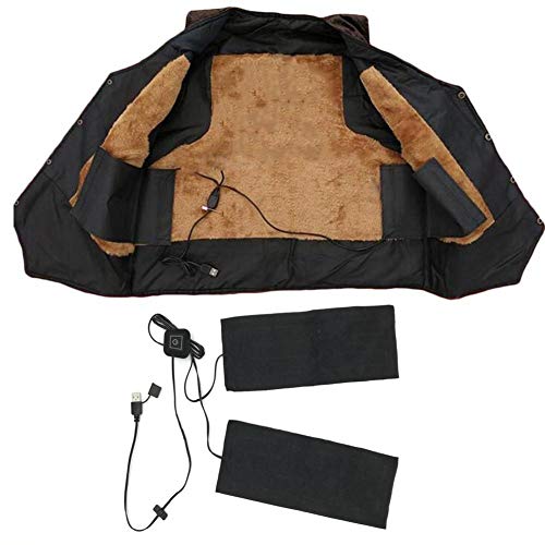 Ksruee 2PCS USB Heizmatte, Heating Cloth Pads Set, Kleidung Elektrische Heizung Tuch 3 Temperatur Einstellschalter Beheizter Film