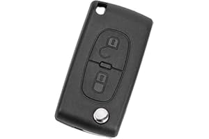SALPIE Carcasa de Silicona para Llave de Coche de 2 Botones con Control Remoto Peugeot 106 107 205 206 207 306 307 308 309 406 407 807 y Citroen C1 C2 C3 C4 (GUSCIO 2 TASTI Lama VA2 NO VANO)