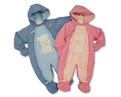 Baby Snowsuit With Embroidery And Applique 18/23 Months - Pink