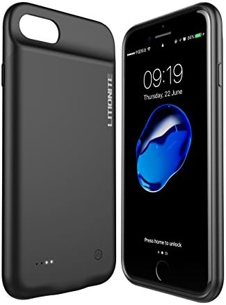 Litionite® Armour 3000mAh Battery Case Ultra Slim Design, Power Extra, 360° Protective Bumper + Skidproof Soft rubber material for Apple IPHONE 7 / 8