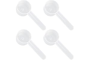 DDKY 4 cucchiai graduati trasparenti. Cucchiaio dosatore in plastica per 10 g di polvere solida o 20 ml di liquido,Cucchiaio dosatore per caffè cucchiaio dosatore misuratore