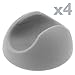 Produktbild PrimeMatik - Gummi Protektor für Hairpin Beine für Tisch 4-Pack Grau