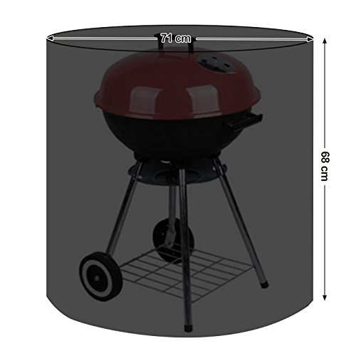 Songmics BBQ Grillabdeckung Abdeckhaube Φ71 X 68 cm 600D Oxford Gewebe GFC71B - 2