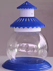 Aquarium Bowl for Fish | Home | Office |Easy to Handle | 8 LTR | Long Lasting | UN BREAKABLE | Plastic || (Large, Blue)