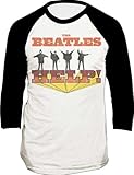  Bravado - Camiseta - Hombre de color Blanco de talla XX-Large - Beatles \'Help!\' Long Sleeve Raglan Baseball Jersey Shirt -xxl