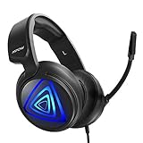 Mpow auriculares gaming con microfono propociona el sonido envolente, mientras que el controlador de 50 mm de primera categoría emite un sonido bajo preciso y claros; los auriculares gaming te sumergen en el juego como si estuviera ahí