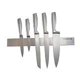 Barra magnética para cuchillos de 40 cm, marca Coninx. Soporte colgante y magnético para cuchillos de acero inoxidable. Solución segura, confiable y práctica para el almacenamiento de cuchillos de cocina, utensilios de metal y más. Soporte de montaje horizontal en la pared.
