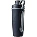 Produktbild BlenderBottle Radian Glas | Wasserflasche| Protein Shaker| Diät Shaker| Fitness Shaker | BPA frei | mit BlenderBall | Glasflasche mit Silikonhülle - Black (820ml - skaliert bis 710ml)