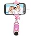 FashionBazaar Presents Compact Pocket Size Mini Selfie Stick with Aux cable for Apple Iphone/Samsung/Oppo/Vivo/Lenovo, Windows Phone & fit for all smart phones No bluetooth & No charging required. RS.149.00