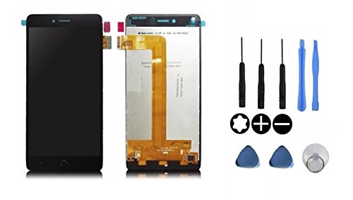 Theoutlettablet® Pantalla LCD completa capacitiva con tactil digitalizador para Bq Aquaris U / Bq Aquaris U Lite + herramientas - color Negro