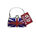 Price comparison product image Mini Silver Handbag Coin Purse, Leather look PVC with Union Jack Design - 64076