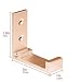 Produktbild SD&EY 5Pcs Faltbare Wandhalterung Haken Kopfhörer Halter Wand Bügel Aluminium Wallmount Home Dekor,Gold