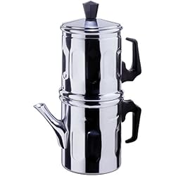 Ilsa Napolitaine Cafetière, Aluminium, Argent, pour 3 Tasses