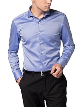 ETERNA Langarm Hemd SLIM FIT Fischgrat strukturiert