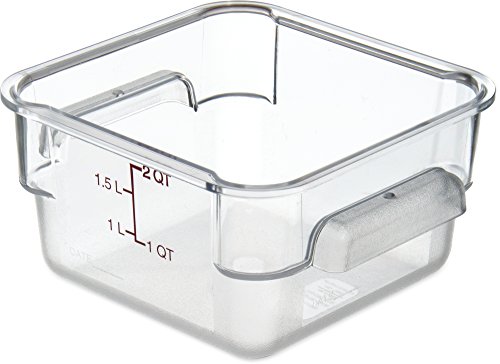 Carlisle10720AF07 StorPlus Square Container Only, Polycarbonate, 2 quart, Purple