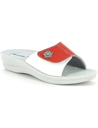 INBLU - Zapatillas de estar por casa para mujer rojo CORAL 39