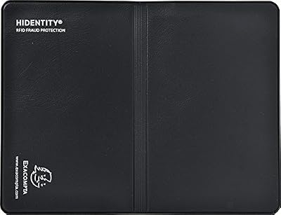 Exacompta Hidentity Double Etui de protection RFID pour carte bancaire 2 faces 9,5 x 12,5 cm Noir