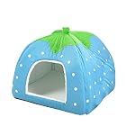 YOUJIA-Letto-Nido-Morbido-Fragola-Casa-Per-Cane-Gatti-Animali-Domestici-Cuscino-Casa-Azzurro-2XL
