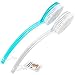 TopNotch Quality Bath Brush VALUE PACK - 2 Brushes. 1 Clear and 1 Blue, Shower Brush. Back Scrubber. Long handle