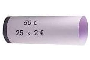 CECONCEPT Monetique L1000TP200 Carton de 1000 tubes papier pour pièces 2,00 euro