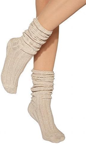 Jonathan Aston Tranquil Knee High Socks. Beige, Grey. One Size (Beige)