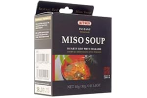 Mitoku Sopa de Miso Rojo Instantánea con Wakame 40 g (10 g x 4) – Mitoku Instant Hearty Red Miso Sopa con Wakame es deliciosa, práctica y 100 % natural.