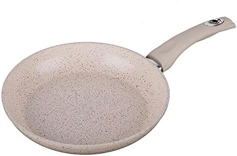 DDY Non Stick Wok Kitchen Imitation Casting Frying Wok 28cm Ultra Resistant (creamy-white)