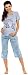 Zeta Ville - Women's Maternity Nursing Pyjamas Soft Jersey Cartoon Print - 220c (Turquoise, UK 16)